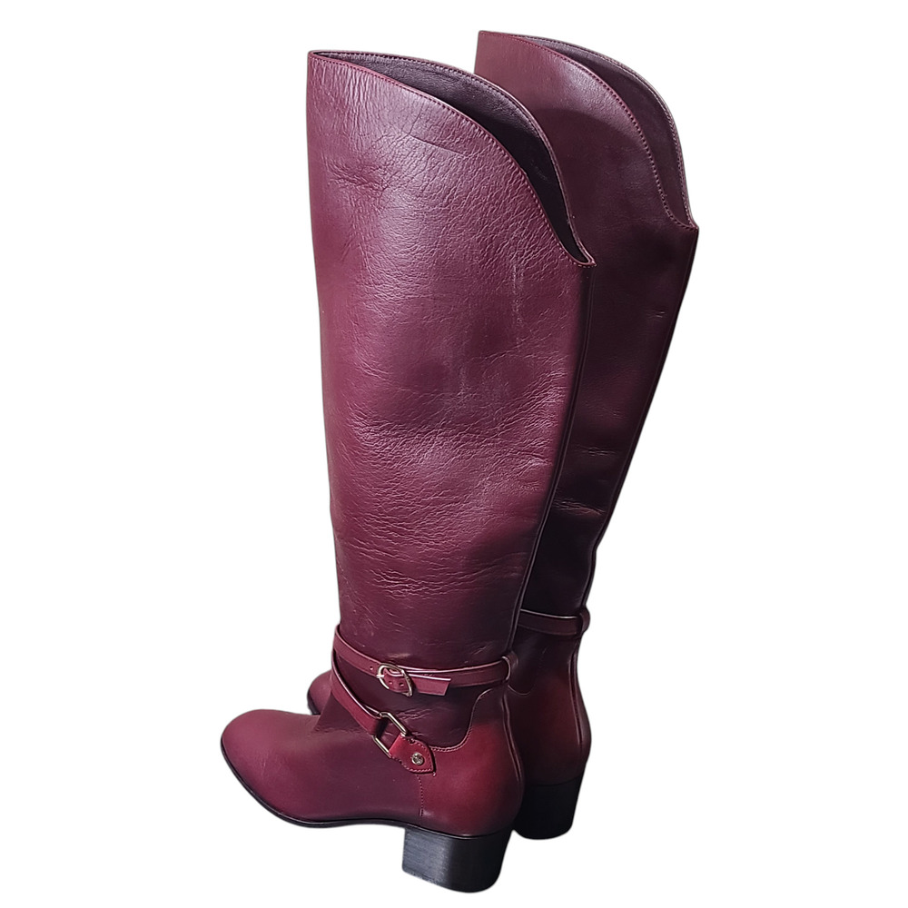 Jimmy Choo Women's Burgundy Huxlie 45mm Boots - EU 34.5/ US 4.5 *See Description - Picture 6 of 6